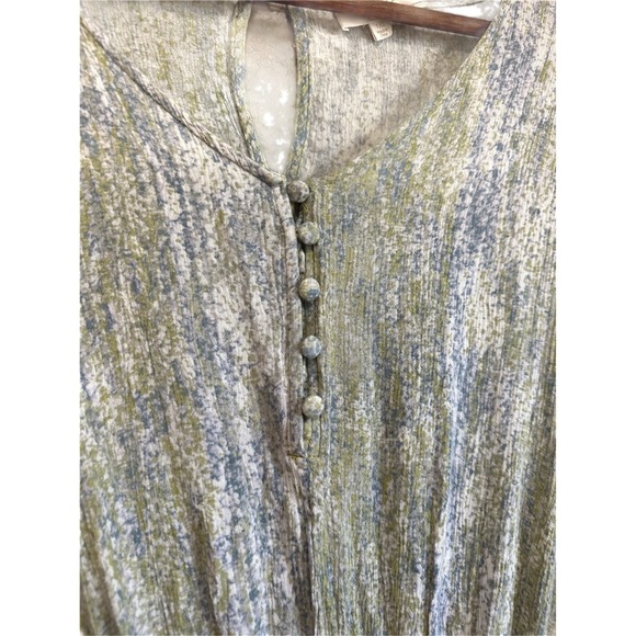 ODDY Kaftan Tunic Dress Boho Butterfly Sleeve Smocked Waist Print 1XL - Picture 2 of 8